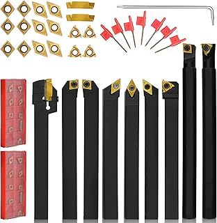 27-Piece Indexable Turning Tool Kit with Reverse Tool Design