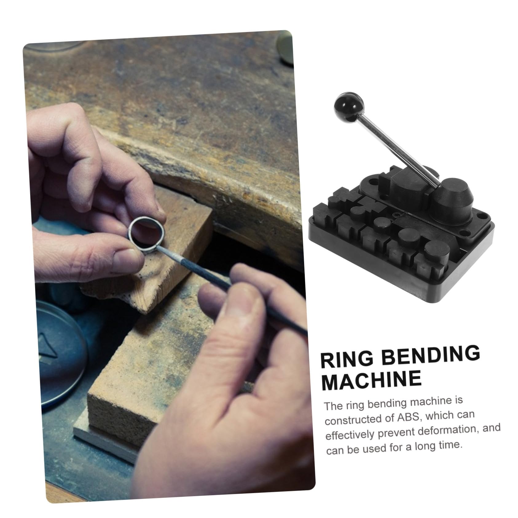 GALPADA Plieuse Bague pour Créateurs Bijoux, 12 à 22mm, Noir ABS
