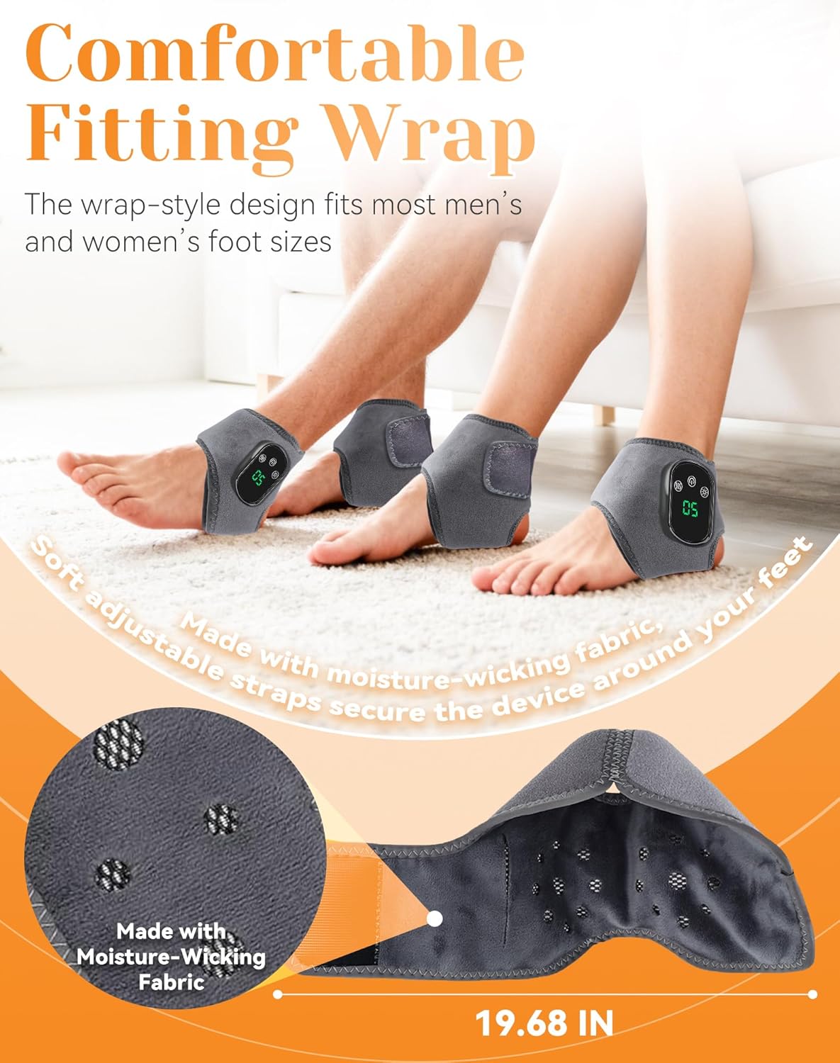 Triple Method Massager for Foot Comfort - Soothing Warmth, 3D Shiatsu Kneading, Air Compression, Wireless 3 in 1 Massager with 5 Heat Levels & 3 Vibration Modes, Travel & Home Use (1PCS)