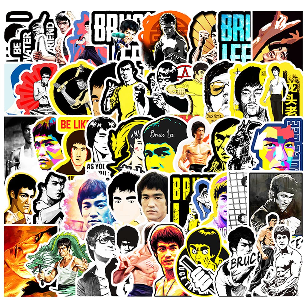Amazon.co.jp: BRUCE LEE ステッカー 51枚セット PVC 防水 ブルー