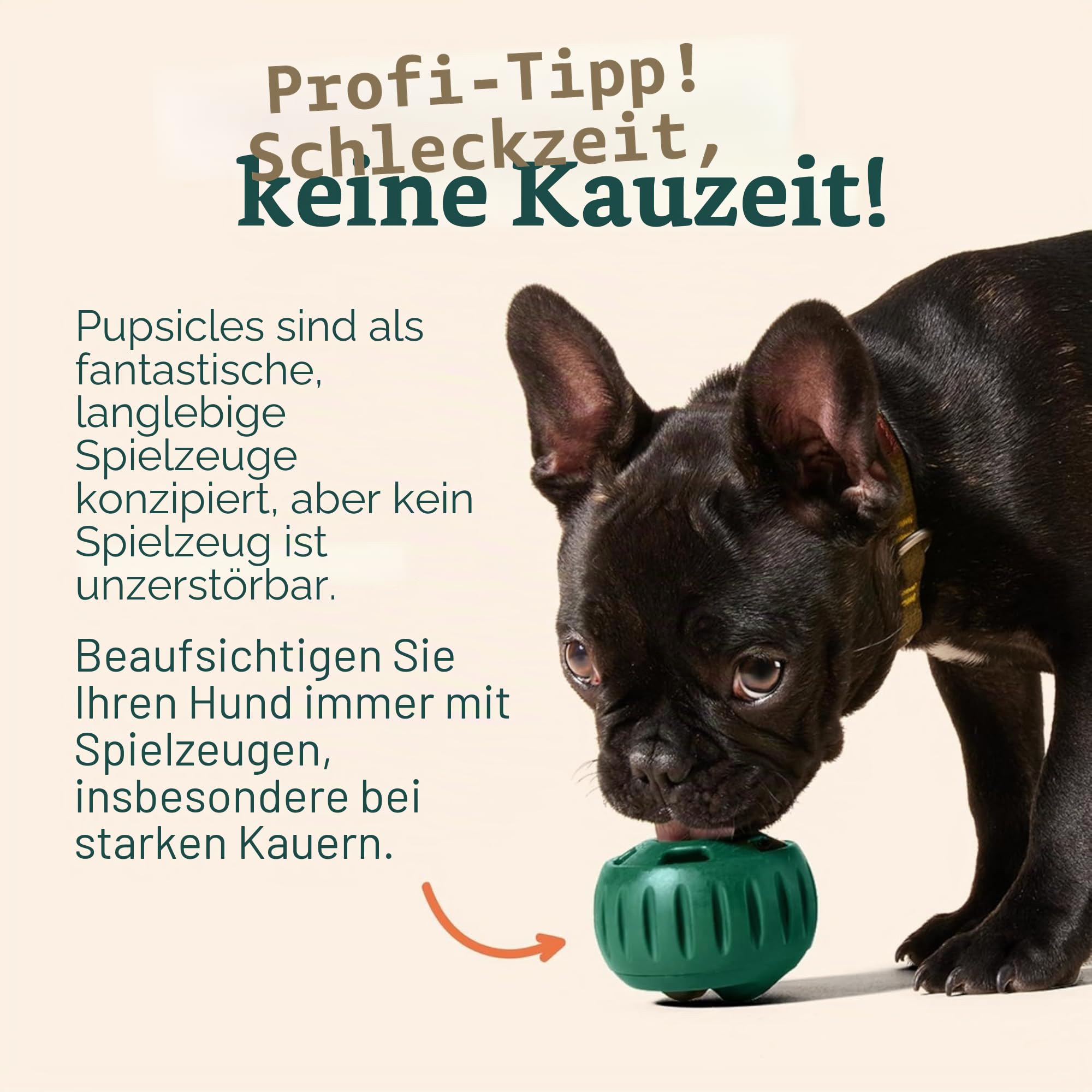 WOOF Pupsicle, XL 34 kg und höher, langlebiges Hundespielzeug, um Ihren Welpen abgelenkt zu halten, sicher für Hunde, leicht zu reinigen, befüllbares Hundespielzeug