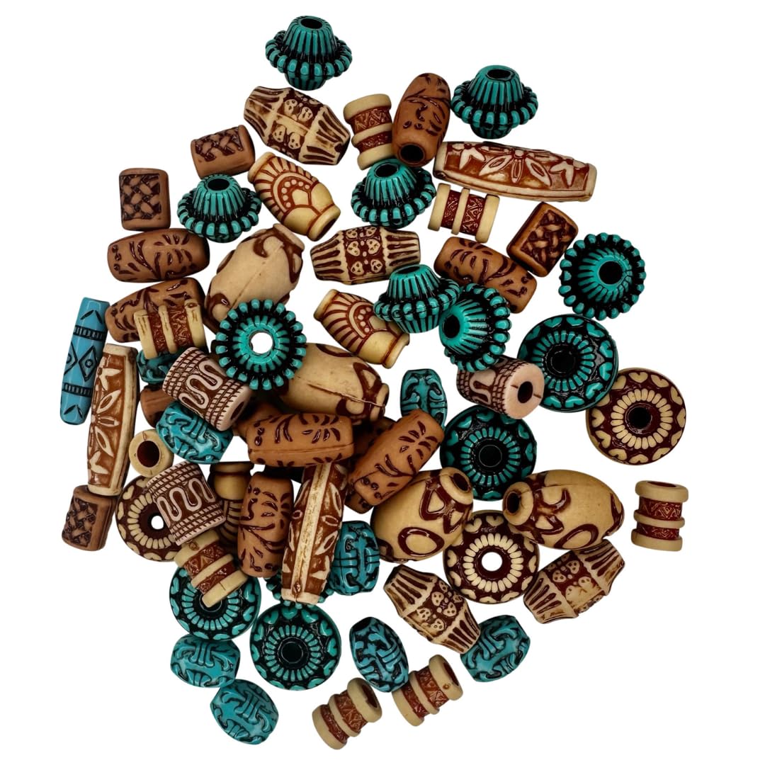 Springboard Exotic Plastic Beads (130g), Bright Unusual Crafting Beads for Kids Bracelet Making, EYFS Threading & Jewellery Crafts
