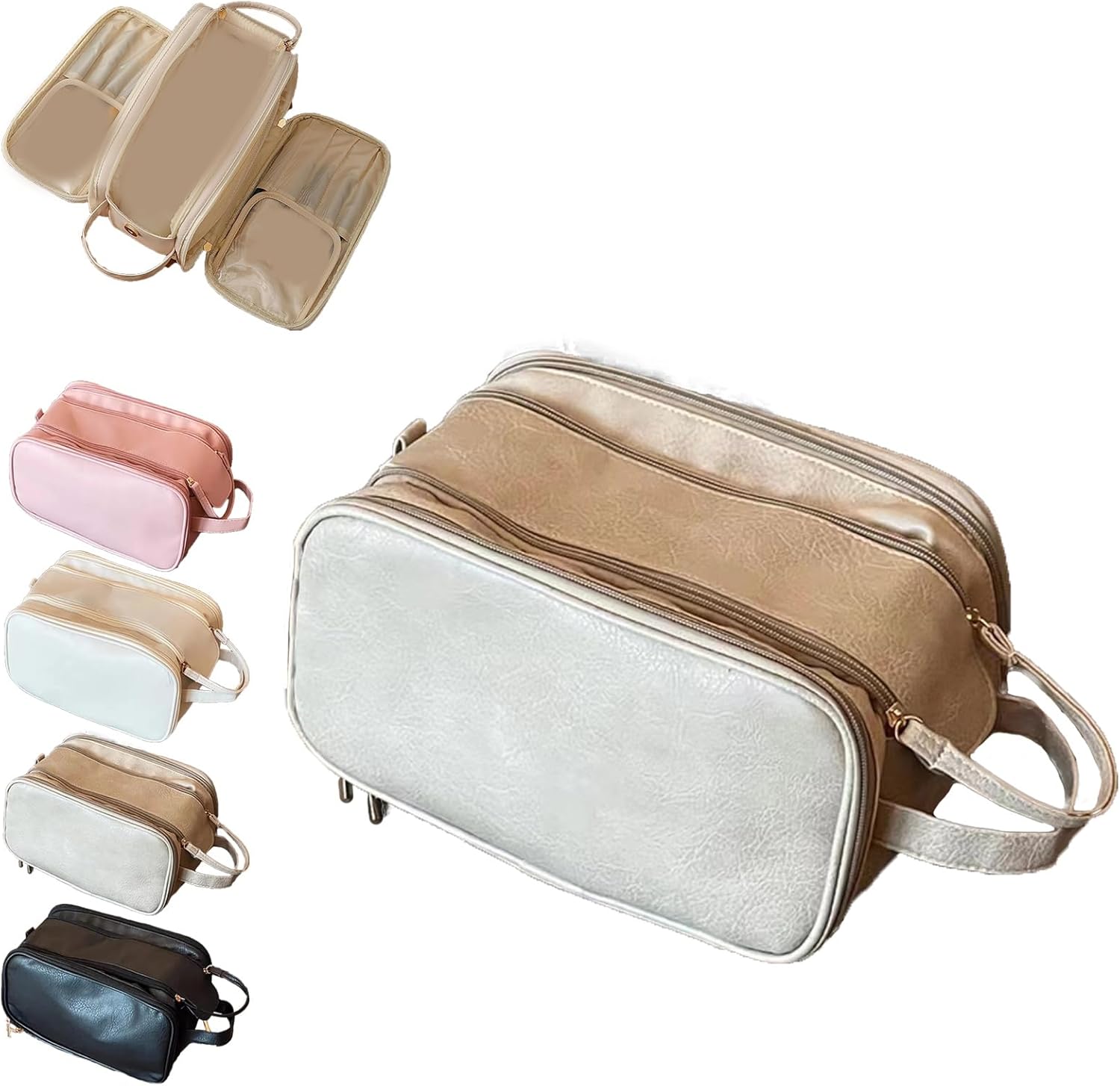 Luxorluxe Makeup Bag, Cosmetic Organizer Travel Case, 8