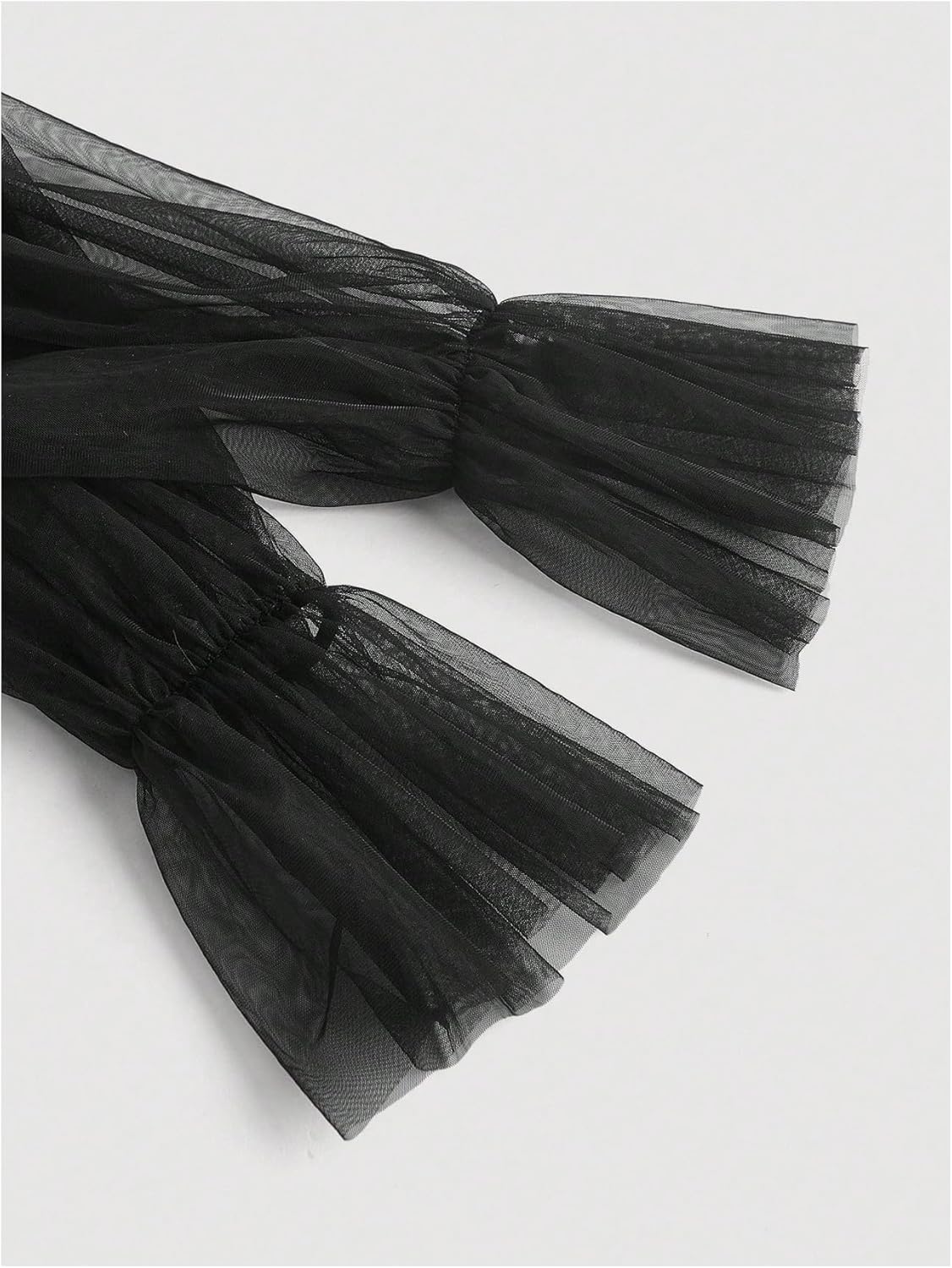 Floerns Women's Gothic Mesh Long Sleeve A Line Dress Cut Out Tie Neck Date Night Dresses - Image 4