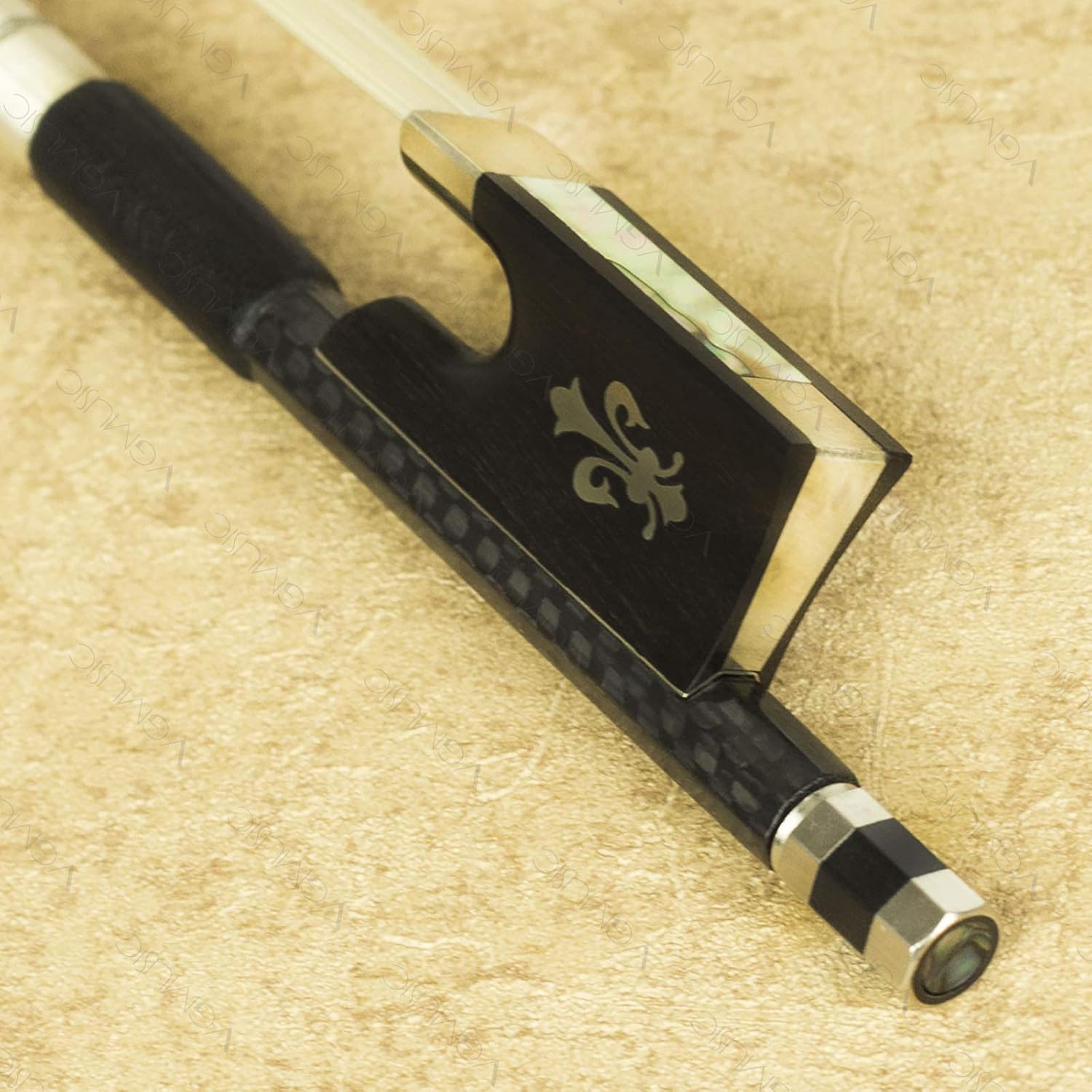 Professional Level Carbon Fiber Violin Bow Pernambuco Performance Textured Baided Stick