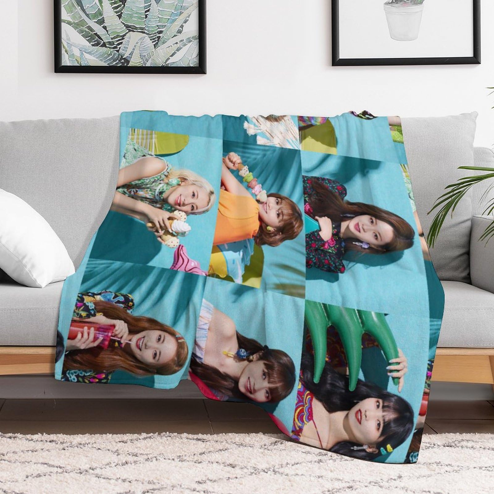 Amazon｜TWICE ブランケット アニメ シングル 洗える 毛布 もふもふ