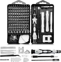 Kit Chaves Precisão 115 Peças Magnético – Reparo Celular, iPhone, Notebook, PC, Tablet, Câmera, Consoles – Ferramentas Torx, Tri-Wing, Estojo Portátil Profissional
