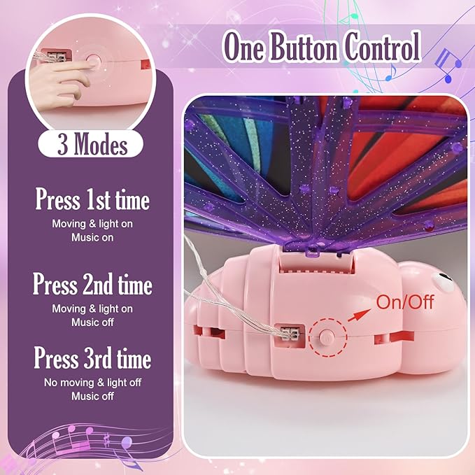 Alas LED GOLDGE para Niñas con Luces y Música miniatura 5