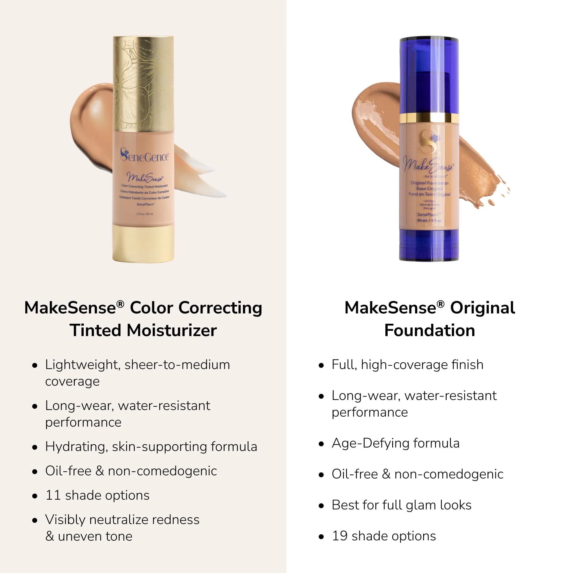 SeneGence MakeSense Color Correcting Tinted Moisturizer, 1 Fl Oz