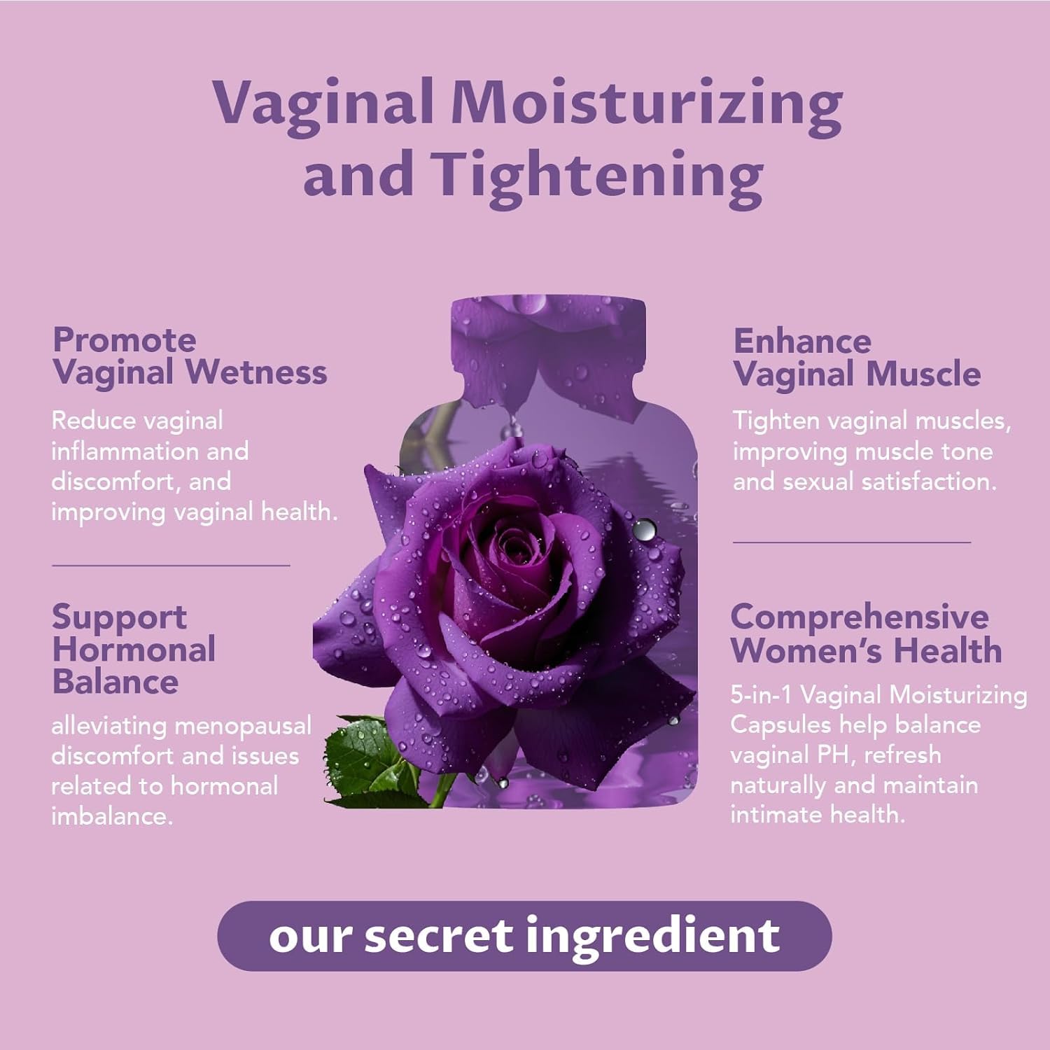 Cápsulas de ajuste vaginal para mujeres