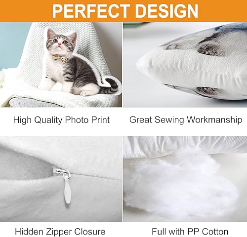 Miniatura 2 de Almohada con foto personalizada, almohada personalizada para mascotas para Navidad, Acción de Gracias, Día de San Valentín, Halloween, bonito regalo