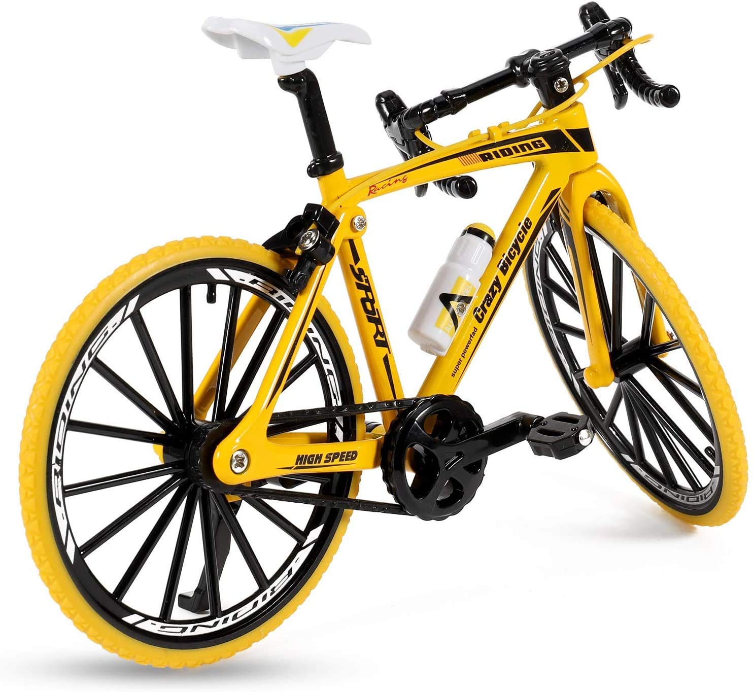 Magicwand® 1:10 Scale【Toy-Miniature】【12 Pcs】 Die-Cast Zinc Alloy Racing Toy Bicycle Fully Working Model【Colors as Per Stock】 1