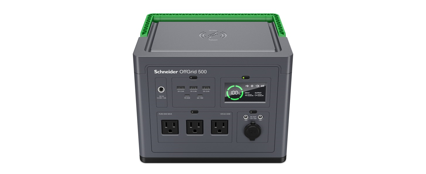 Amazon.com: Schneider OffGrid 517Wh Portable Power Station, PPS500
