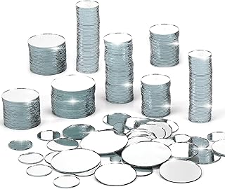 250 piezas de espejo circular pequeño para manualidades, mini espejo redondo de vidrio, azulejos de mosaico para manualidades y proyectos de bricolaje, suministros para decoración del hogar, 0.75