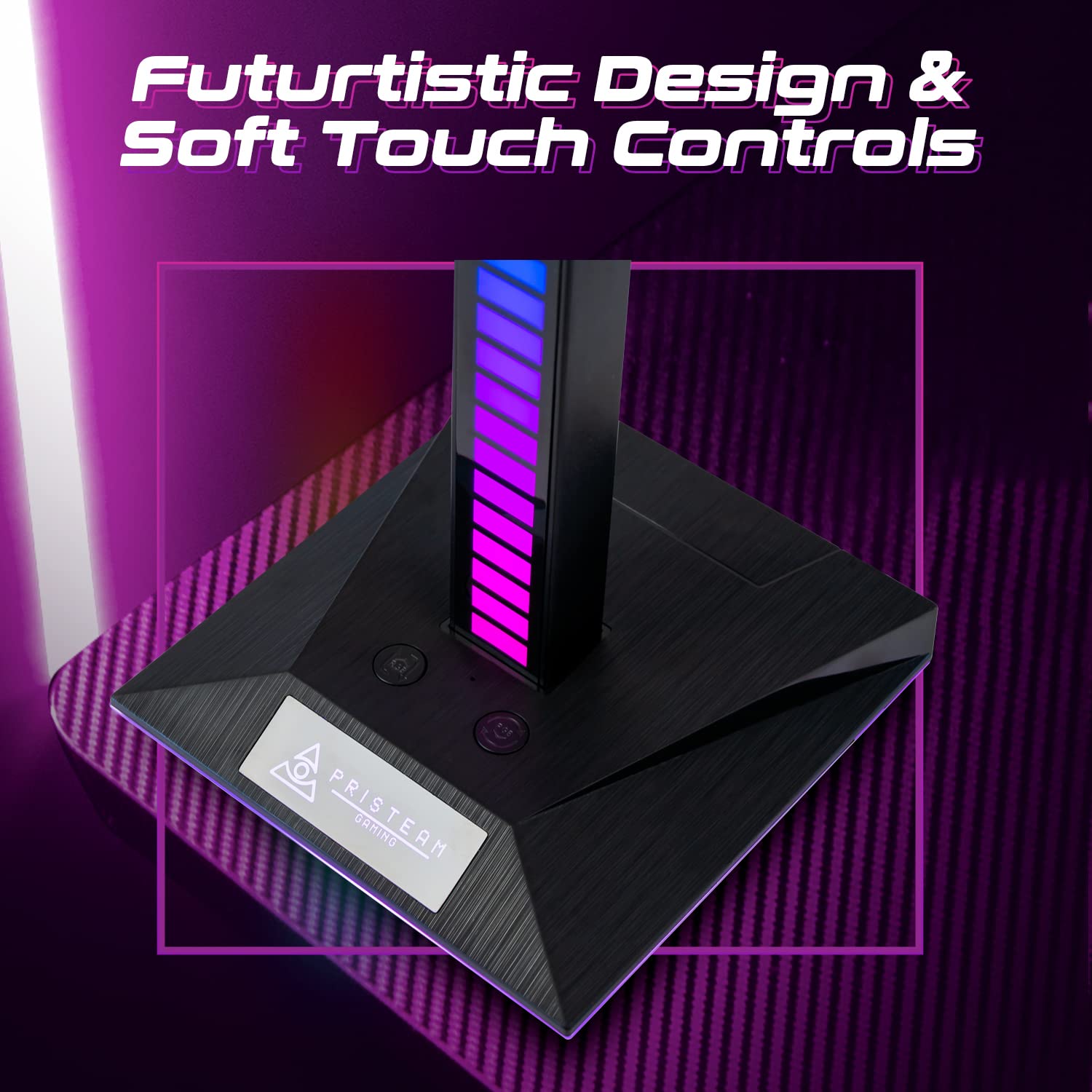 IFYOO Supporto per cuffie da gioco RGB con 2 porte USB e 1 di tipo C, supporto per cuffie da gioco per PC, Xbox One, Xbox Series S/X, PS5, PS4, supporto per