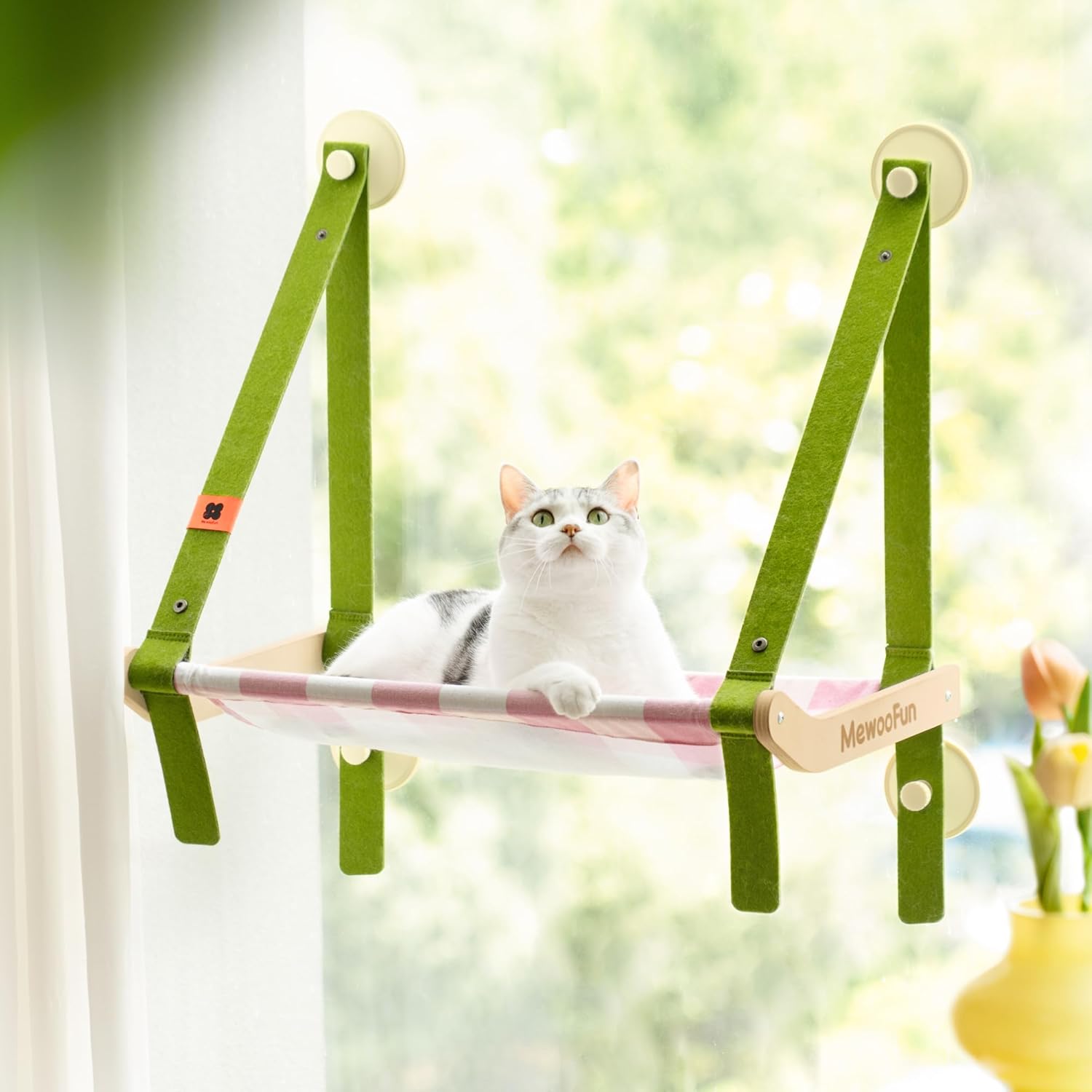 Cat Window Perch Hammock Bed,Window Cat Perch with 4