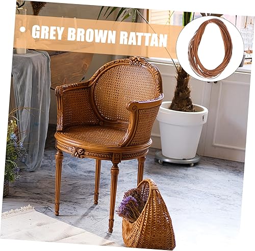 Miniatura 4 de Happyyami Kit de reparación de mimbre, 1 rollo de cestas tejidas, cesta de almacenamiento de material de bastón, palos planos de mimbre, kit de