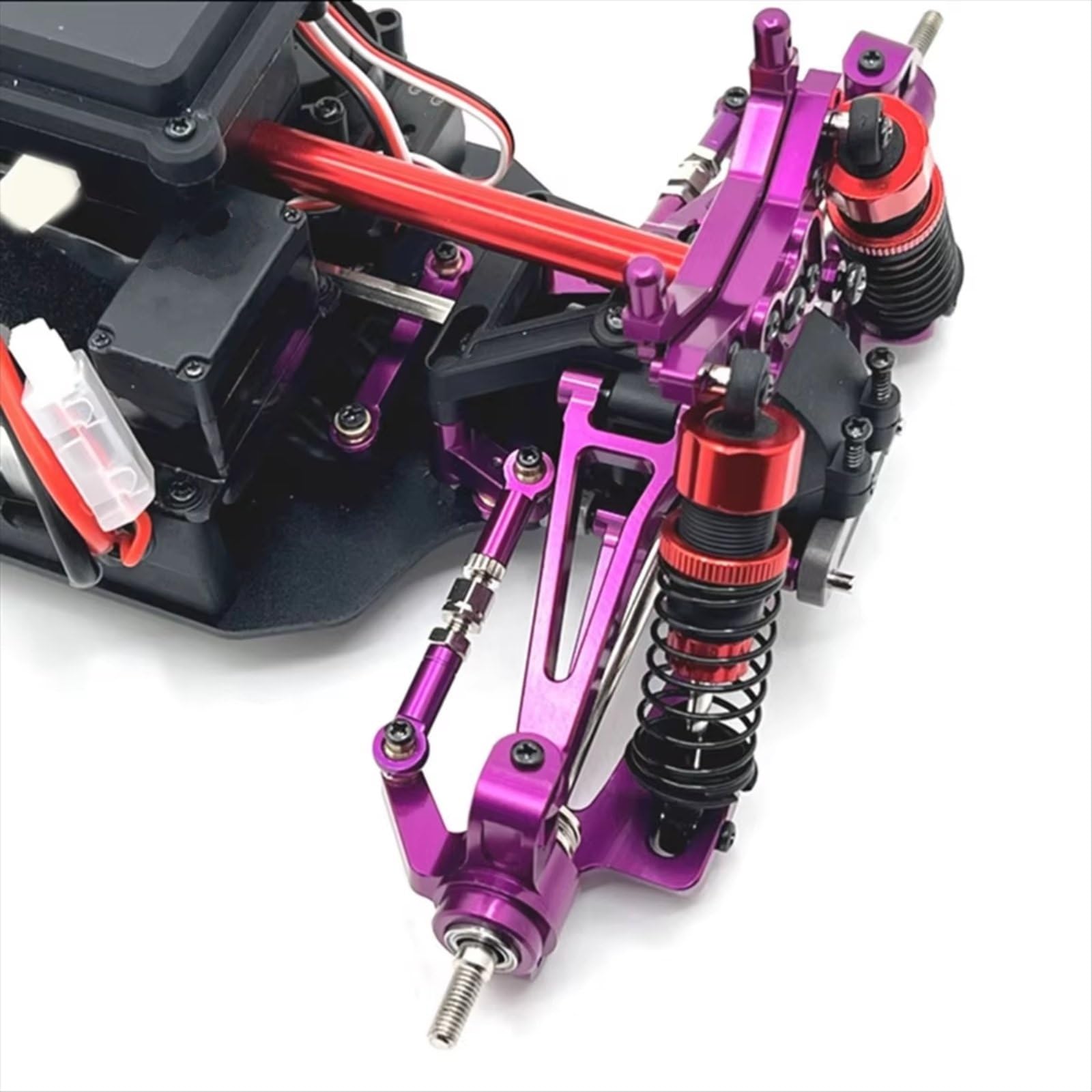 pour 14209 14210 1/14 Coupelle Direction pour Bras Oscillant Support Tour D'amortisseur Piliers Carrosserie Pièces Mise À Niveau pour Voiture RC Rc Bloc De Direction