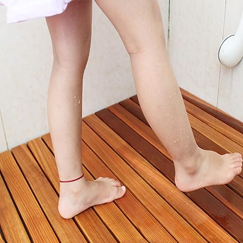 Tapete rectangular de madera para baño, tapete de baño de bambú natural, tapete de baño multiusos para baño, plataforma de bambú para ducha al aire disponible en Yaxa Venezuela