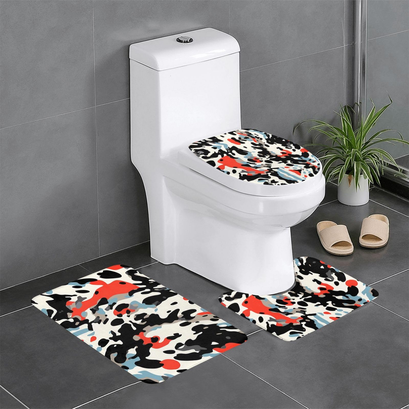 Tapis de salle de bain vache antidérapant fini les glissades