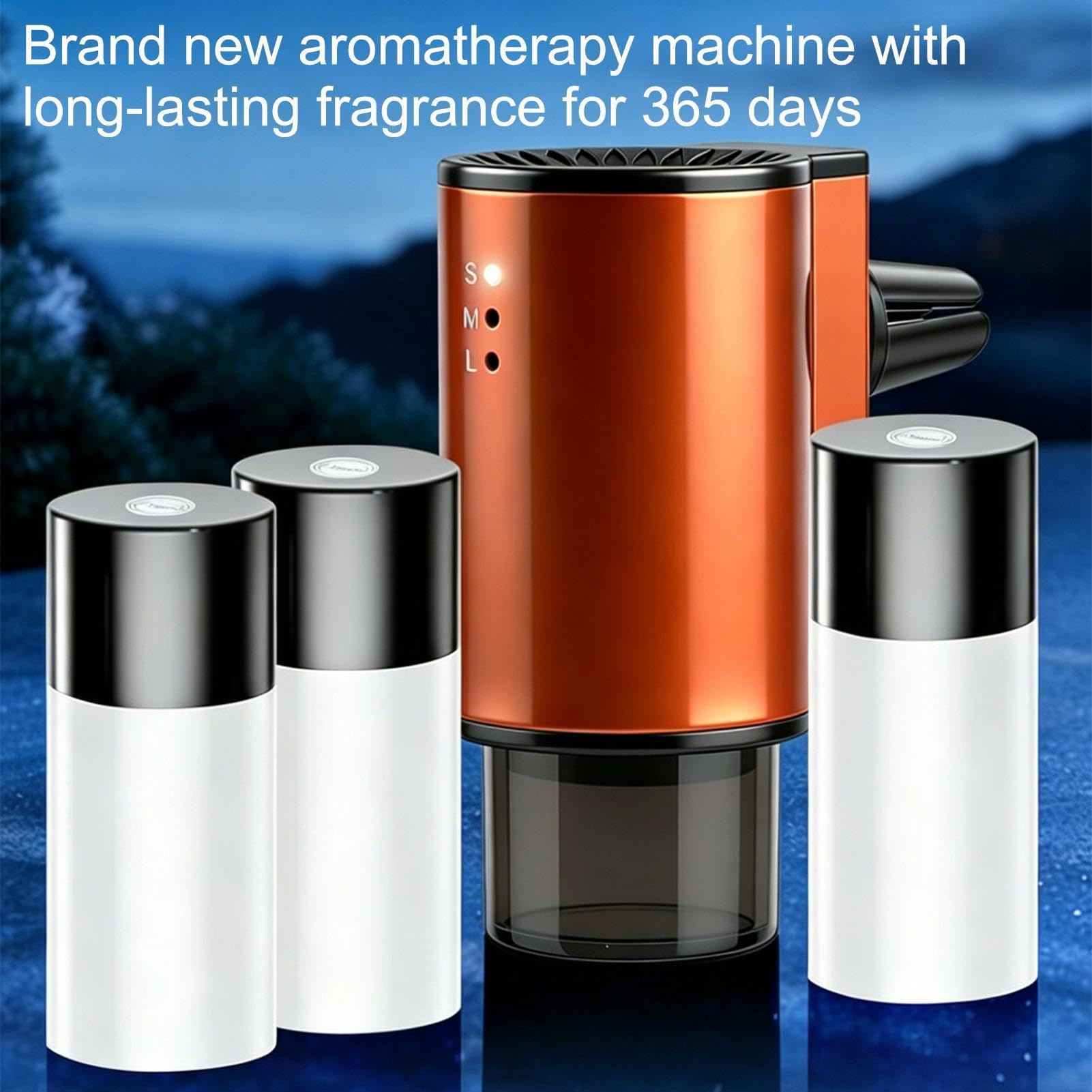 Diffusore di Profumo Auto, con 3 Ricariche Regolabile a 3 Modalità, Diffusore Automatico di Profumo per Veicolo, per Viaggi Stradali Gite Fuori Porta Vacanze in Auto Camion Camper SUV