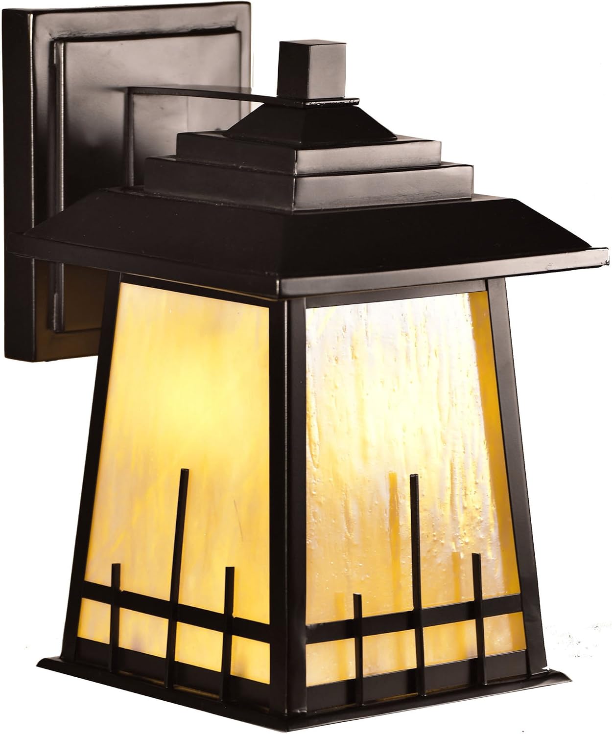 Dale Tiffany STW15152LED Clyde LED Tiffany Outdoor Wall Sconce, Oil Rubbed Bronze