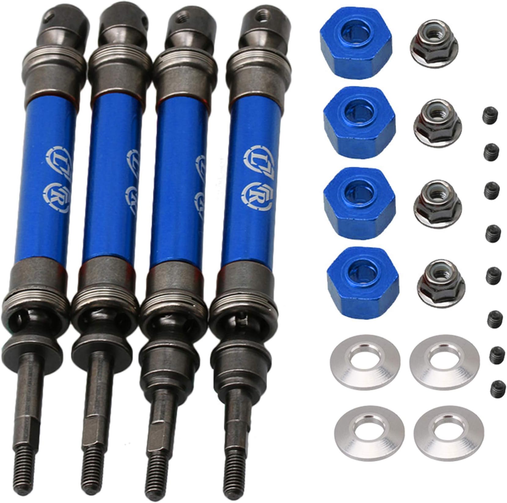 Dark Blue Steel SLA032 Front & Rear Universal Drive Replacement for Traxxas Replacement for Slash 4X4 RC1:10 Rally Car Pack of 4