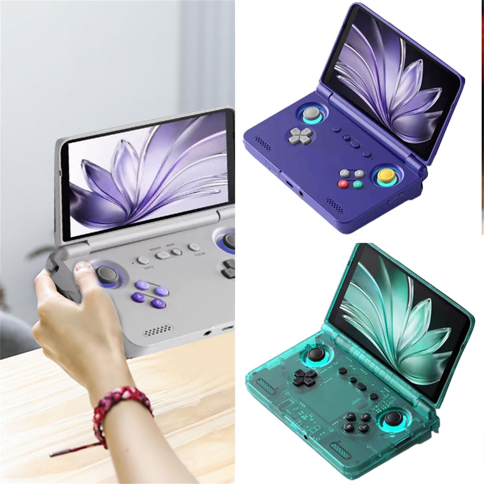 14 cm große, transparente tragbare Spielkonsole, schneller Prozessor, geringes Gewicht, reisefreundliches Design, 5000 mAh