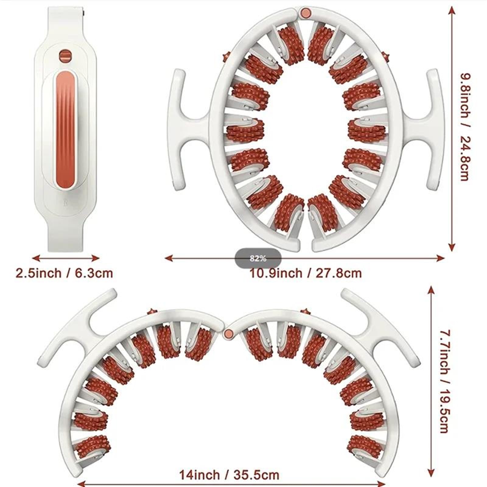 Antycellulitowy ręczny wałek do masażu całego ciała, łagodzący ból, modelujący sylwetkę, ujędrniający i wygładzający, wielofunkcyjny masażer modelujący,Blue