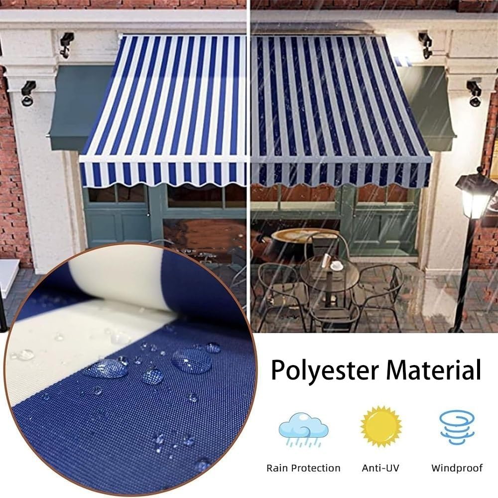 Copertura retrattile in tessuto di ricambio per porte e finestre, impermeabile, per esterni (rosso, 3 x 2 m), parasole per terrazze e terrazze