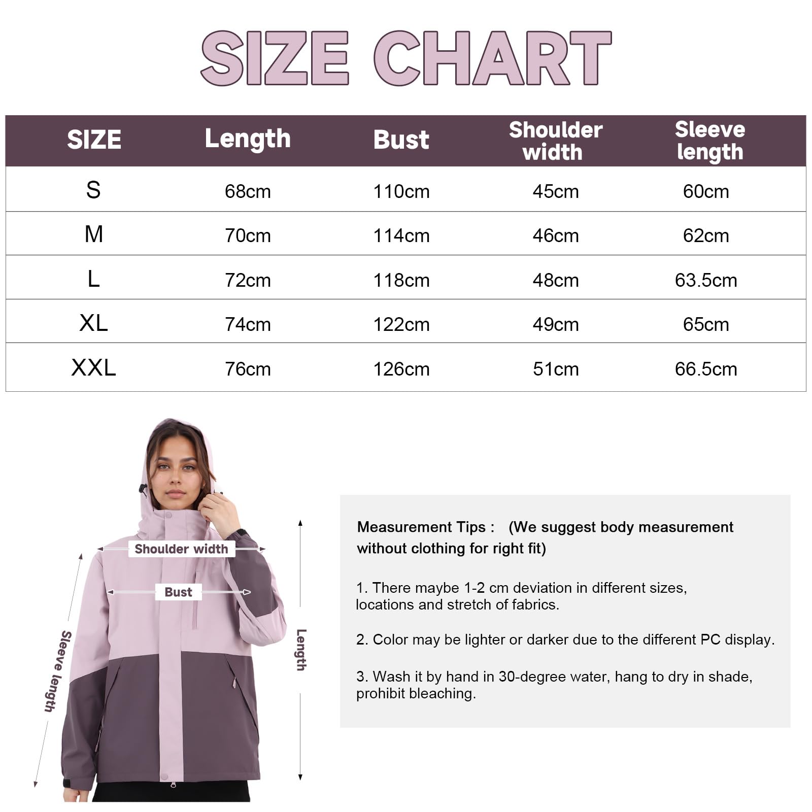 Vestes de Pluie pour Femmes Imperméable à Capuche Combinaison de Pluie de Randonnée Légère pour Dames Coupe-vent Complet à Fermeture éclair en Plein air
