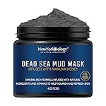 New York Biology Dead Sea Mud Mask for Face and Body | with Manuka Honey | Spa Quality Pore Refiner for Oily Skin | Natural Skincare for Women & Men | Tighten Skin for A Healthier Complexion | 4 oz