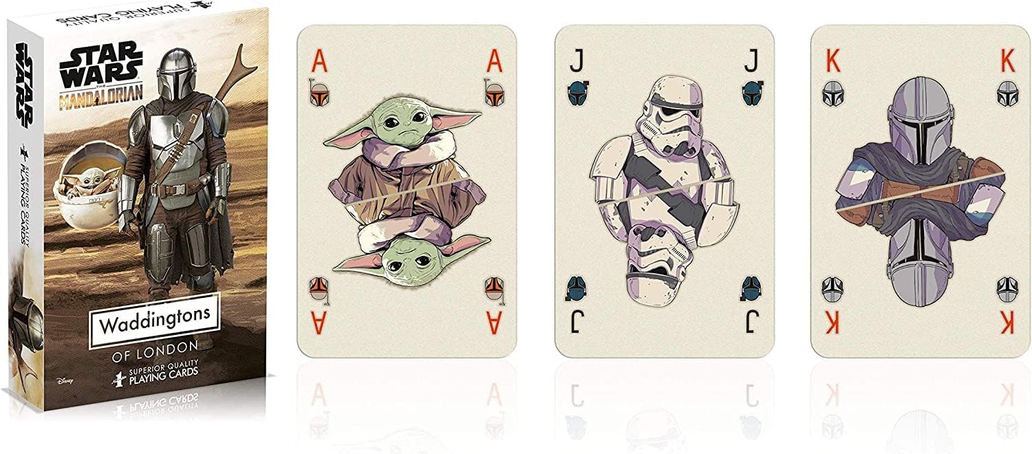 Waddingtons WM00864-EN1-12 2021 1 Playing Cards-Star Wars The Mandalorian, Multi