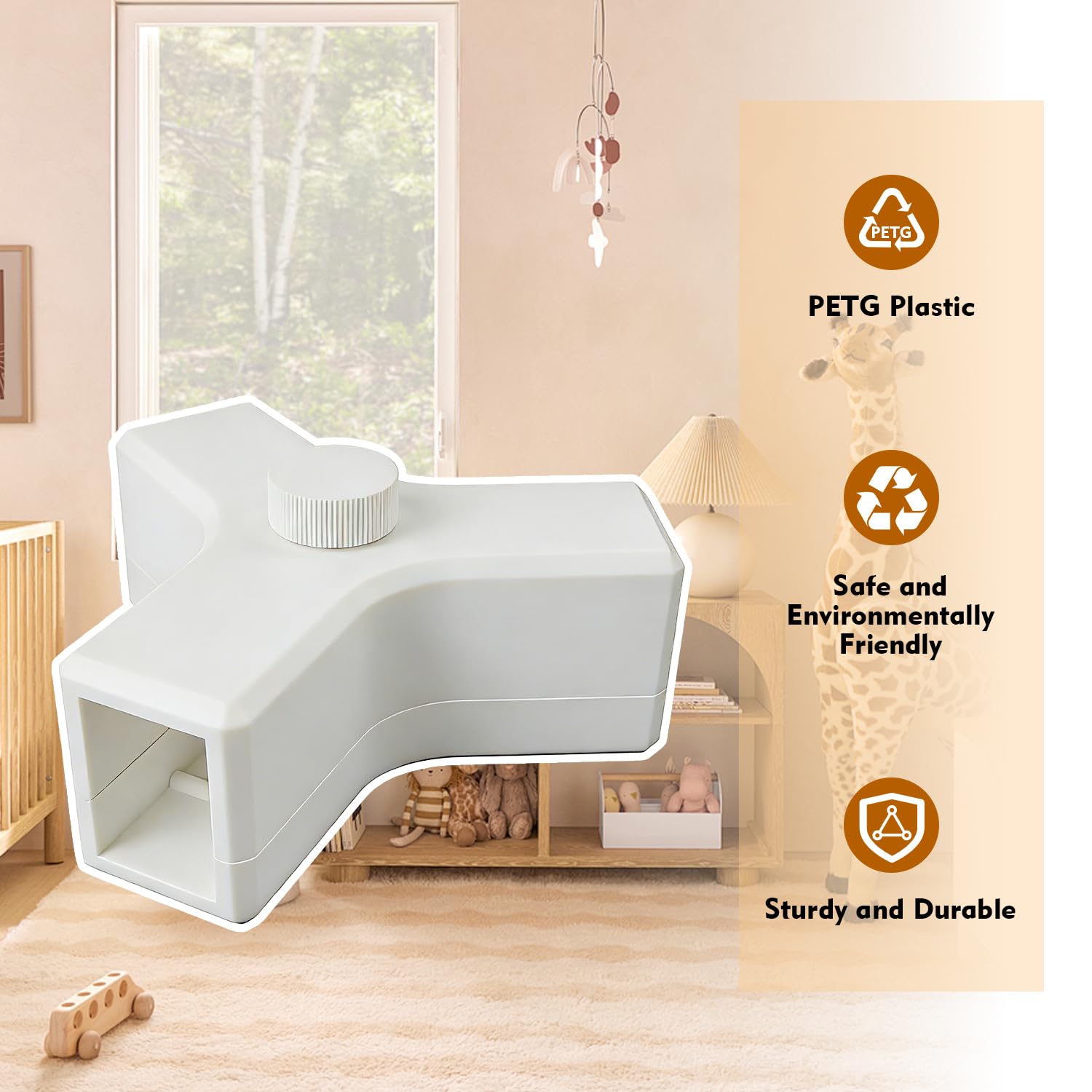 2 Pack Replacement Top Connector for Lovevery Play Gym, Top Clamp/Bracket, Compatible with Former for Lovevery Play Gym (White 2 Pcs)