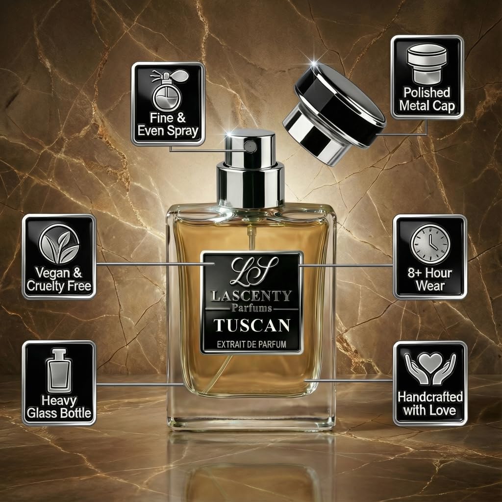 TUSCAN Inspired by Tuscan Leather, Leather Amber Woody Perfume and Cologne for Men and Women, Long Lasting Intense Fragrance with Strong High Projection, 50 ml EDP - Image 8