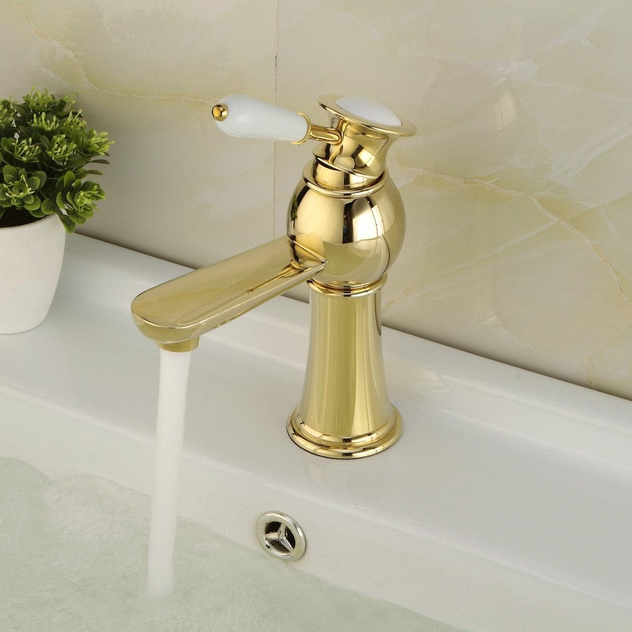CaribouBasin Mixer Tap Lavatory Mixer Tap Continental gilded marble