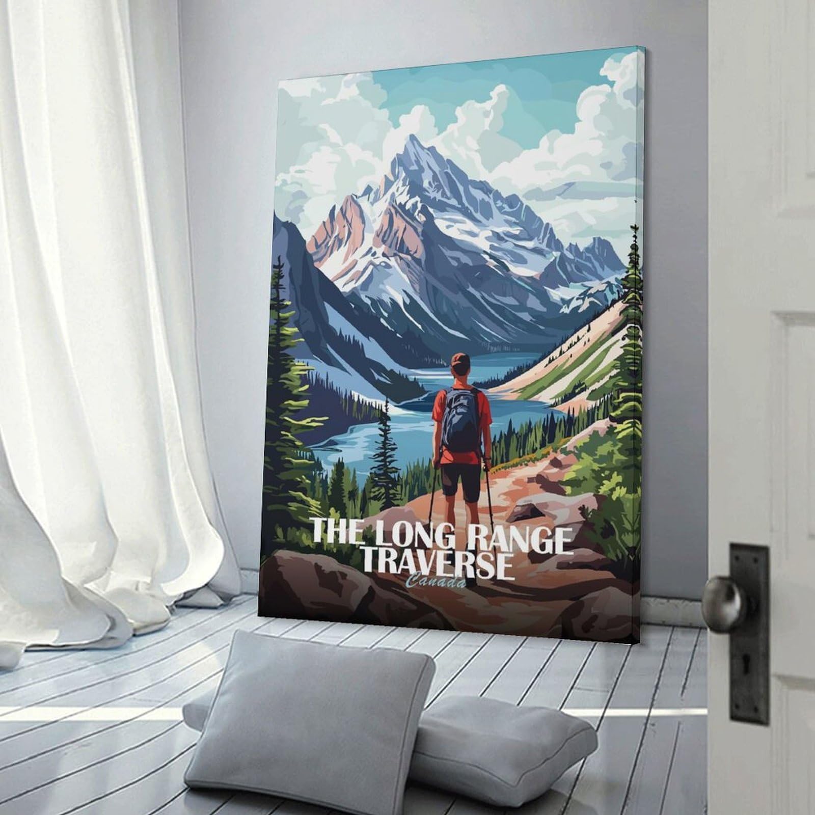 Junmoney The Long Range Traverse Canada Home Decor Wall Art, 24x36inch(60x90cm), for Lounge, Bedroom Or Personal Spaces, Thoughtful Wall Decor for Art Lovers