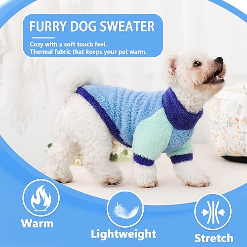 Miniatura 2 de Ropa para perros pequeños, suéter de forro polar para perros pequeños, niñas y niños, ropa de invierno para perros pequeños, suéteres suaves y