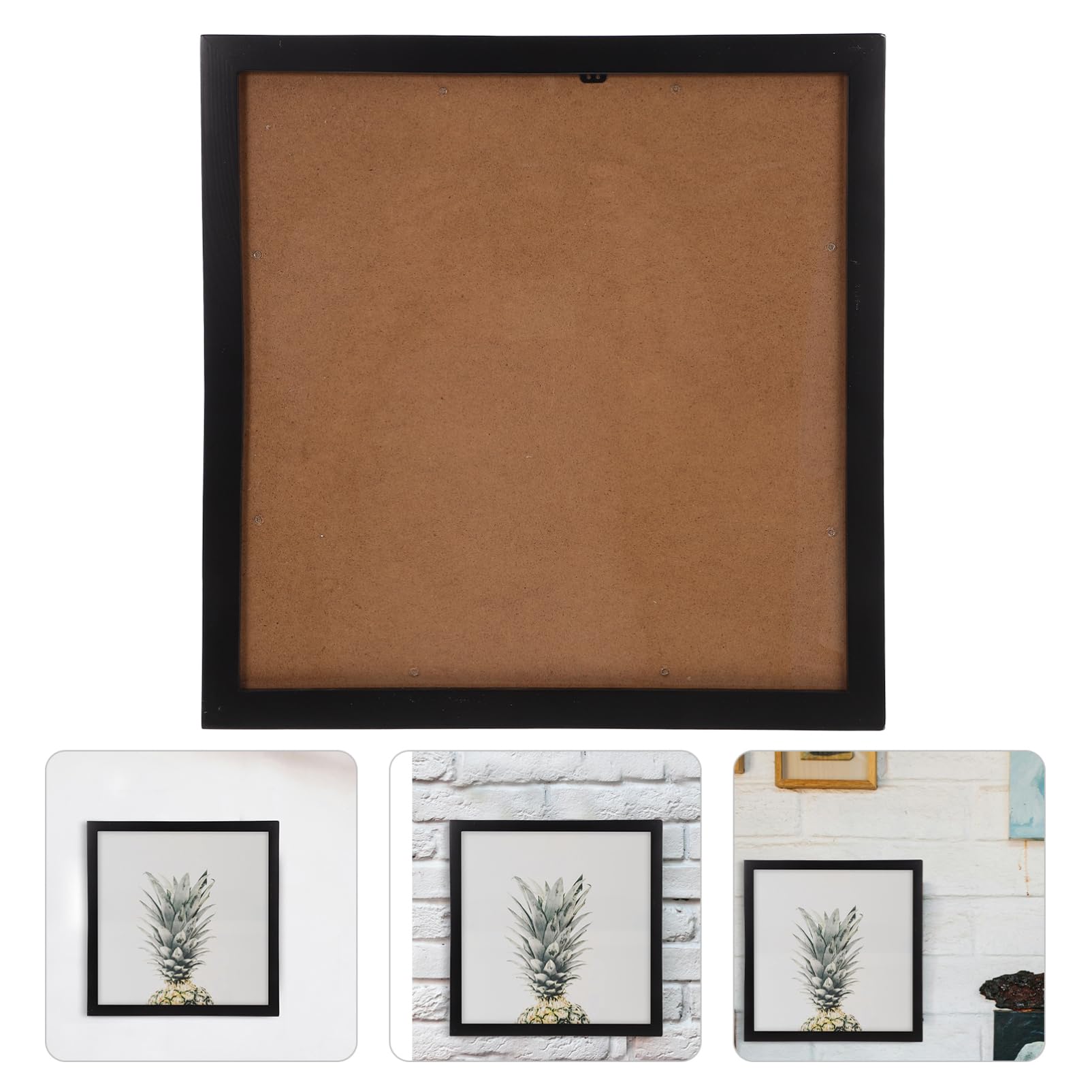 Zerodeko Marco Para Discos De Vinilo Negro Soporte De Exhibición Para Decoración De Pared Almacenamiento De Álbumes Para Hogar y Oficina