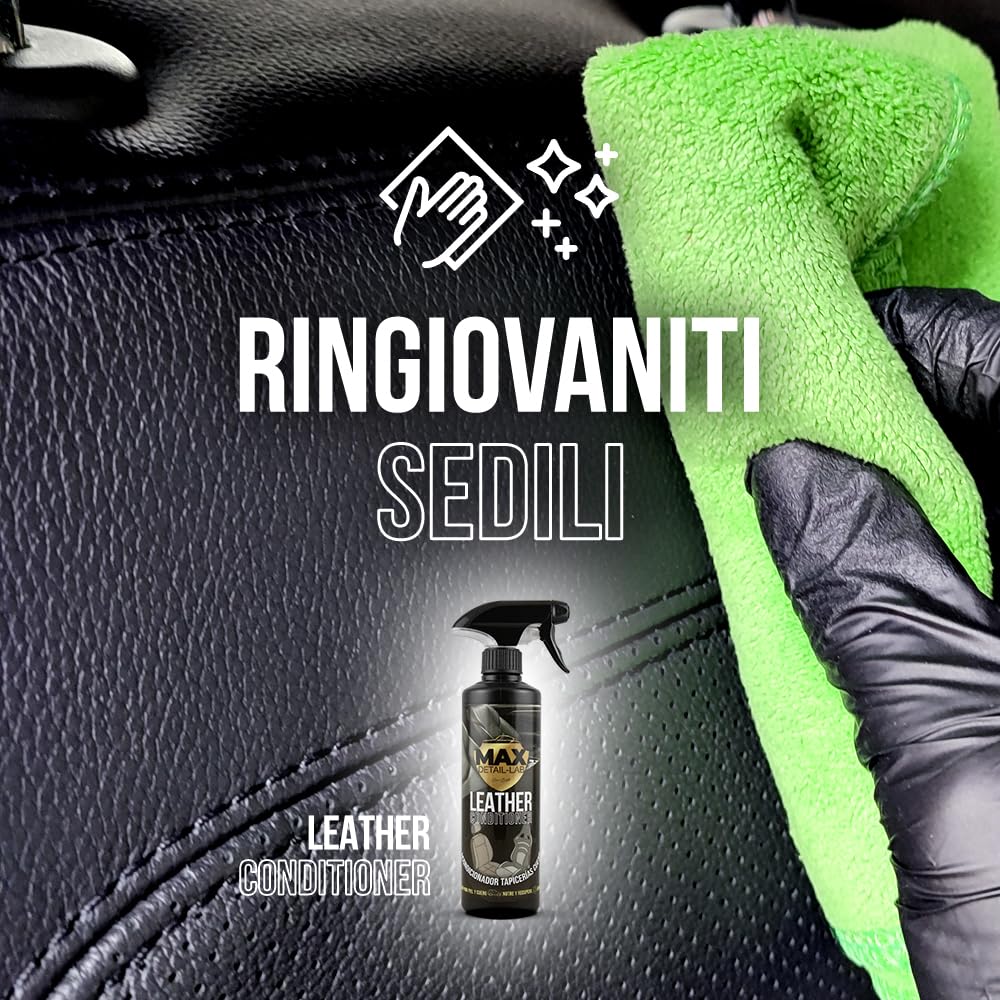 MAX DETAIL-LAB - Leather Conditioner - Trattamento Pelle Auto e Casa, Balsamo per Cuoio Rinnova Sedili Divano, Protezione e Cura Premium, Pulizia Tappezzeria Detailing Professionale Car Moto, 5L