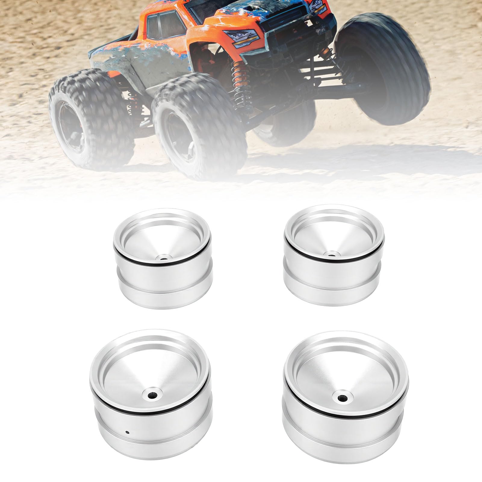 AMONIDA Aluminum Alloy Wheel Hubs, 2.2 Inch para Coche de 1/10 Crawler