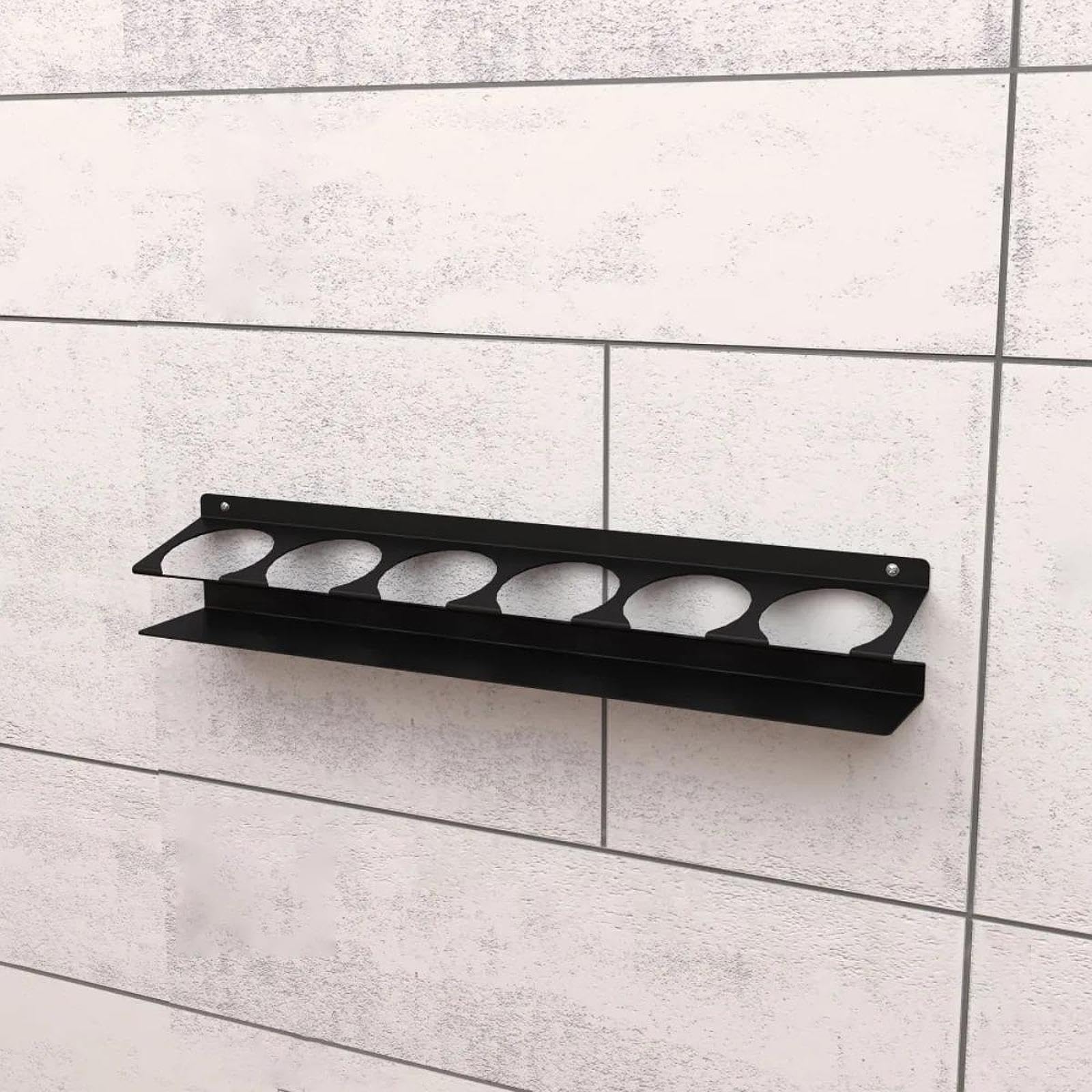 Organizzatore per Lattine, Scaffale Portaoggetti da Parete a 6 Fori per Officina, Garage E