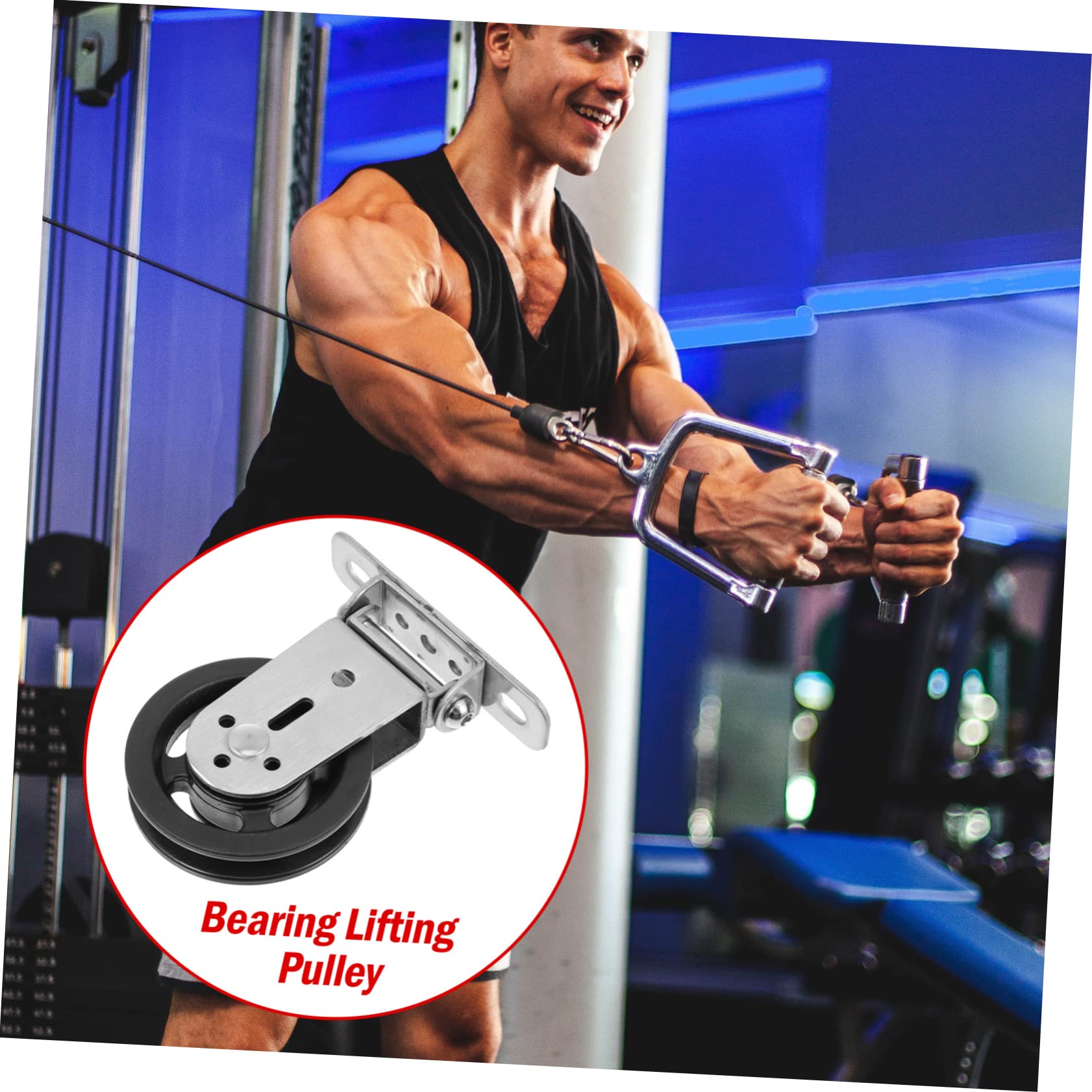 Nylon Umlenkrolle für Fitnessgeräte mit Aluminium Rahmen Leicht zu Montieren für Heimtraining und Krafttrainingszubehör