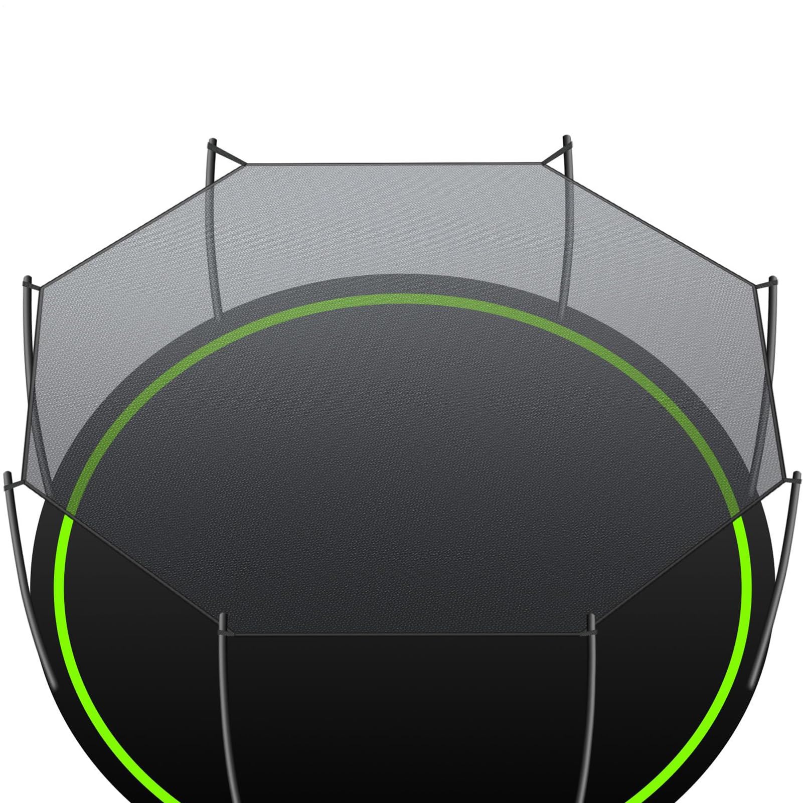 Trampoline Cover, 8/10/12/14ft Trampoline Shade Cover, Regular Octagon Trampoline Canopy Awning Frameless Shade Cover, Easy To Install Outdoor Sun Protection Block Leaves For Spring & Winter