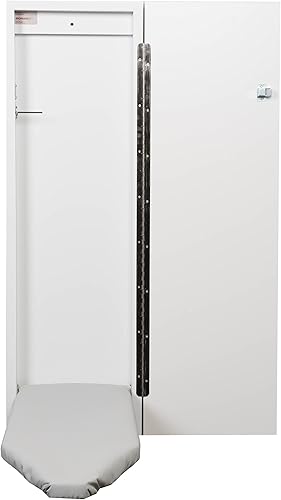 Miniatura 2 de Iron-A-Way Gabinete central de planchado integrado o de montaje en superficie con tabla de planchar de 42 pulgadas y puerta blanca plana-IAW42FWU