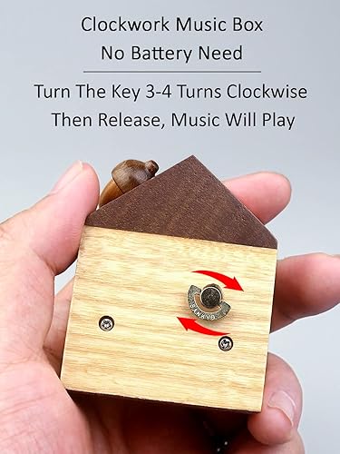 Miniatura 4 de Sinzyo Caja de música cálida para casa, cajas musicales vintage, regalo para cumpleaños, día de San Valentín, Navidad, melodía, luz de luna, densetsu