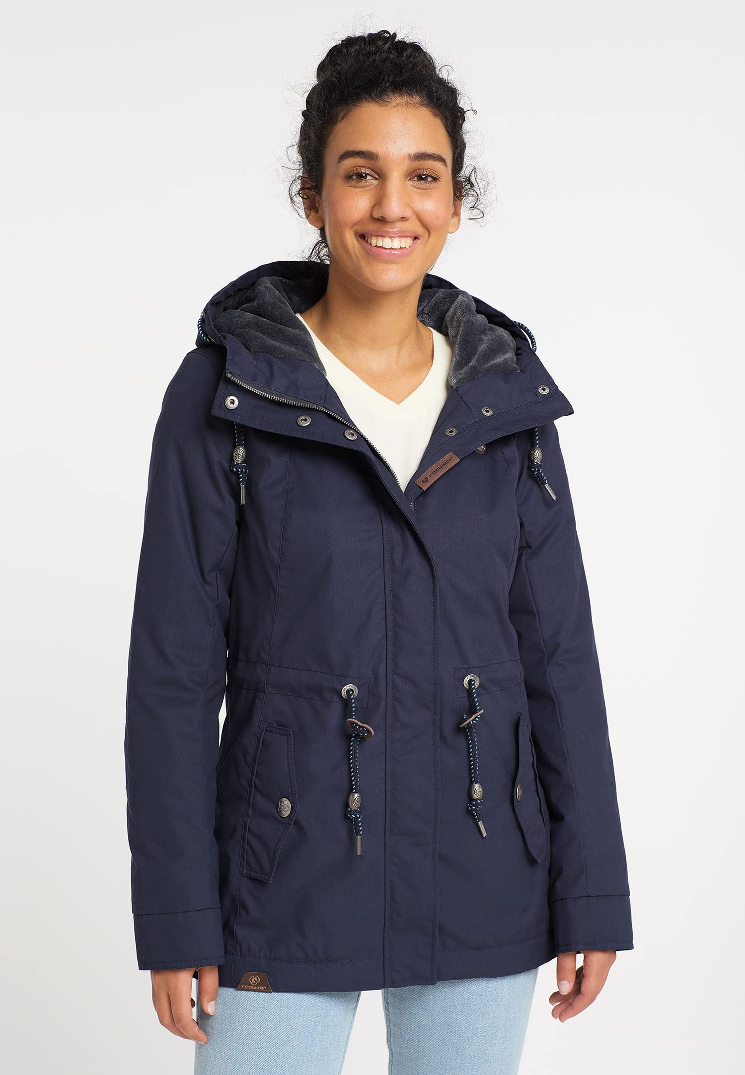 Ragwear MONADIS Damen Frauen Parka,Mantel,Übergangsmantel mit Kapuze,Herbstmantel,wasserabweisend
