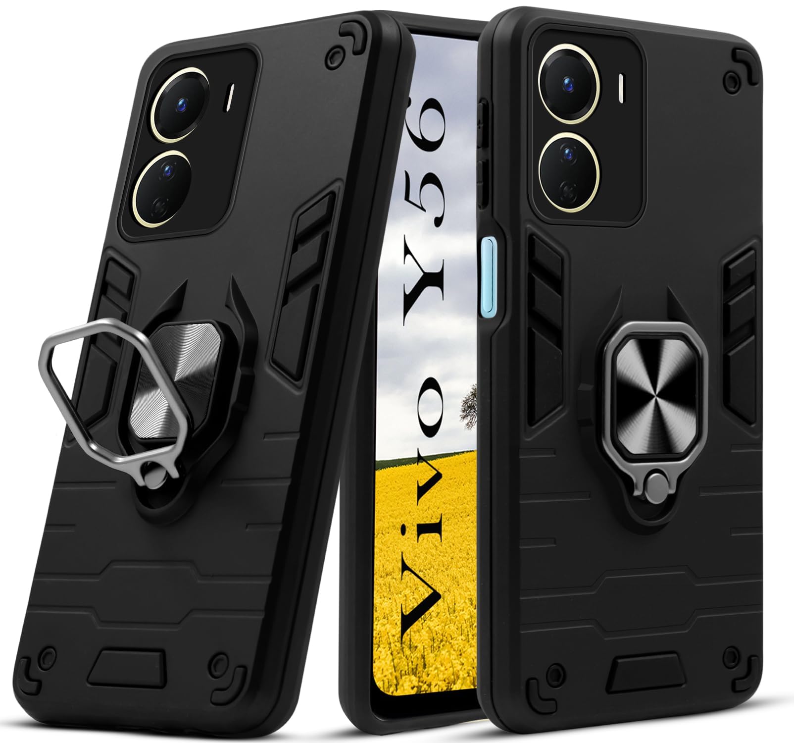 Jkobi Back Cover Case for Vivo Y56 5G (Shockproof Dual Layer Hybrid Armor | Robust Black) (B0CJC17T64) Amazon Price History, Amazon Price Tracker
