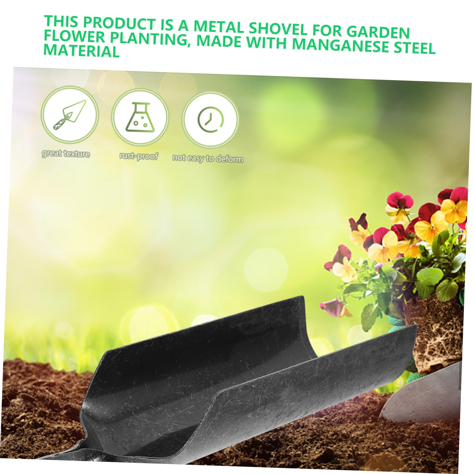 TOYANDONA Pala De Jardín De Metal Pala De Jardín para Jardinería para Uso para Herramientas De Jardinería | Corte de Raíces Metálicas, Herramienta de Jardinería y Huerto, Formato Compacto
