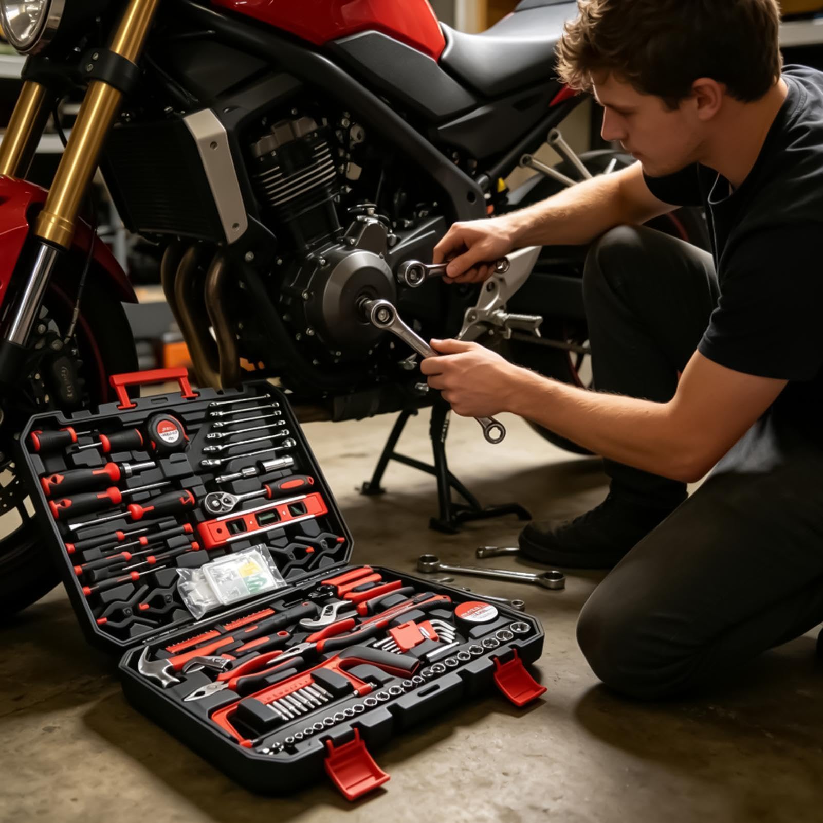 Kit d'outils de réparation multifonction portable 328 pièces pour la maison